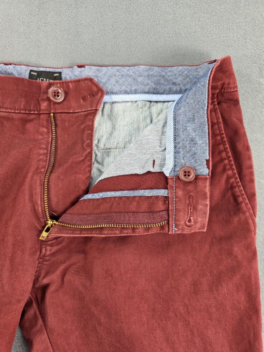 J. Crew 484 Slim Men's 31x32 Brick Red Stretch Chino Pants - Picture 7 of 10